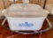 RARE Vintage Corningware Cornflower Blue 1 1/2 Quart Casserole Dish Complete with Pyrex Glass Lid