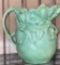 Verde Green Ceramic Pitcher with Marking