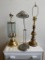 Three Metallic Lamps