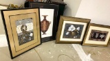 4 Modern and Mixed Media Framed Pictures