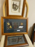 3 Shadow Boxes With Flowers and Leaves