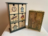 Two Hand-painted Miniature Jewelry Chests