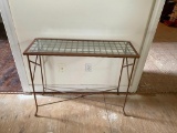 Metal and Glass Buffet Table