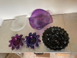 Decorative Purple Glass Bowls