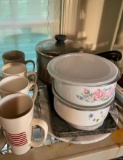 Kitchen Contents of Bottom Three Shelves