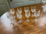 Set of Eight George and JG Smith Crystal Cordial Glasses