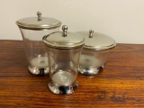 Glass Jars with Silvertoned Lids