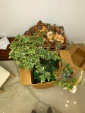 HUGE Box of Faux Plants and Flowers