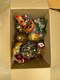 Three Containers of Misc Christmas Decor