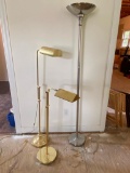 Three Metal Floor Lamps