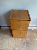 Two-Drawer File Cabinet with Be=rass Handles