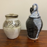 2 Hand Crafted Clay Vessels