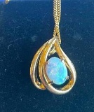 Double Loop Australian Opal Necklace