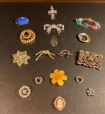 Bracelet, Pendant, and Approximately 15 Pins and Broaches