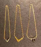 3 V Shaped Vintage Necklaces