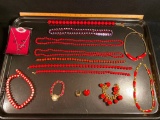 Red Beaded Ladies' Jewelry