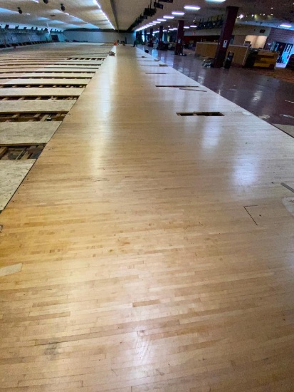 Reclaimed Wood - Vintage Bowling Alley Lane Maple Wood Approach