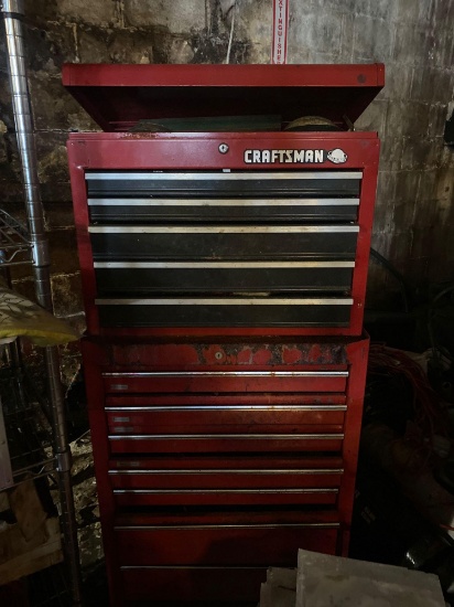 Craftsman double stacked toolbox w/contents