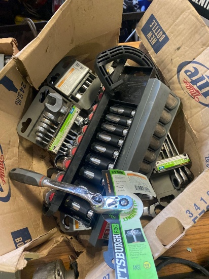 Lot of Assorted wrenches and sockets