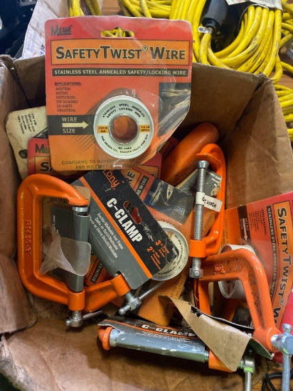 Lot of C-Clamps and Locking Wire