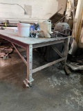 4' x 8' Industrial Rolling Work Table