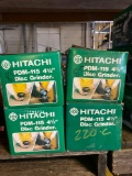 (4) New In Box Hitachi 4 1/2 Grinders.