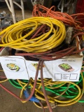 Large Stack of Assorted Extension Cords