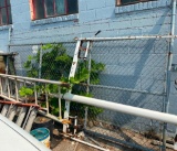 Chain-Link Gate with Barbed Wire Top