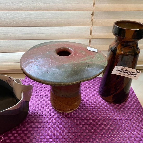 3 Pieces of Art Pottery