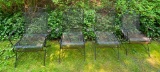 Four Sunbeam Outdoor Iron Chairs
