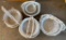 Lot of White Baskets with Handles