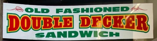 Acrylic "Old Fashioned Double Decker Sandwich" Sign