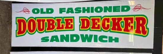 Acrylic "Old Fashioned Double Decker Sandwich" Sign