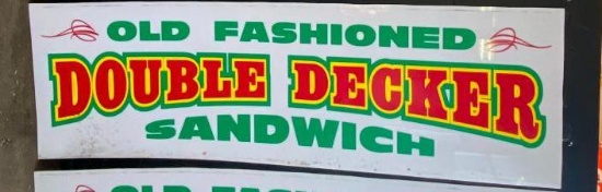 Acrylic "Old Fashioned Double Decker Sandwich" Sign