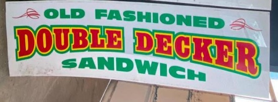 Acrylic "Old Fashioned Double Decker Sandwich" Sign