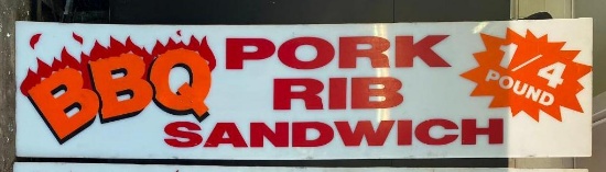 Acrylic "BBQ Pork Rib Sandwich" Sign (Style A)