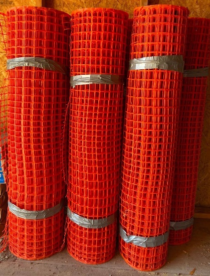 Six Rolls of 46" Orange Safety Fencing