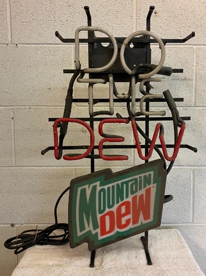 "Do the Dew" Neon Mountain Dew Display