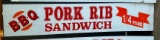 Acrylic BBQ Pork Rib Sandwich
