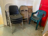 Lot of Folding and Stacking Chairs