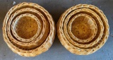 Two Sets of Large Triple Nesting Baskets (Style 1)