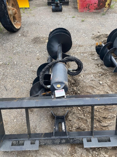 NEW Wolverine Co Hydraulic Skidloader Auger Set w/ 12 & 18 in bits (2 sets pictured-only one in
