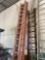 Werner 28ft fiberglass extension ladder (front)