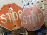 (2) Older Metal Stop Signs