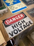 High Voltage Metal Sign