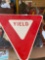 Vintage Yield Road Sign
