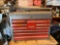 Vintage Metal Craftsman Toolbox with Large 2-3/8 Wrench and contents