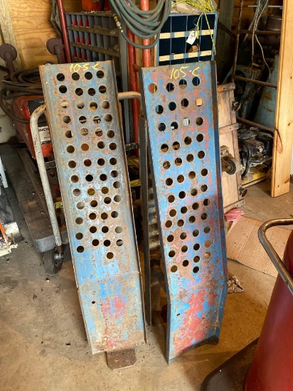 Pair of steel car ramps