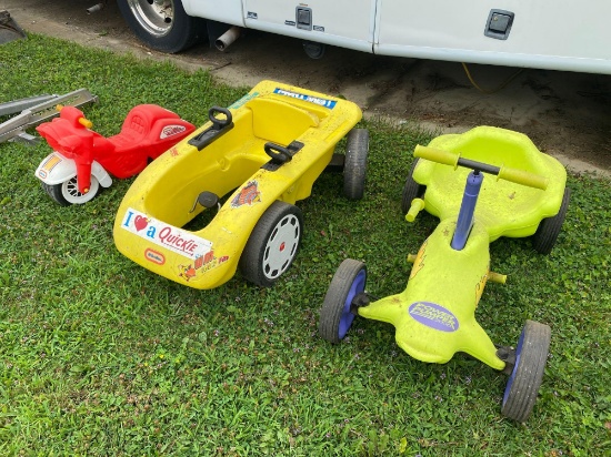 (3) Assorted Kids Ride On Toys