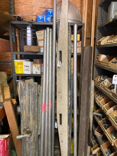 (3) Concrete Bull Floats, Straight Edge & (8) Handles